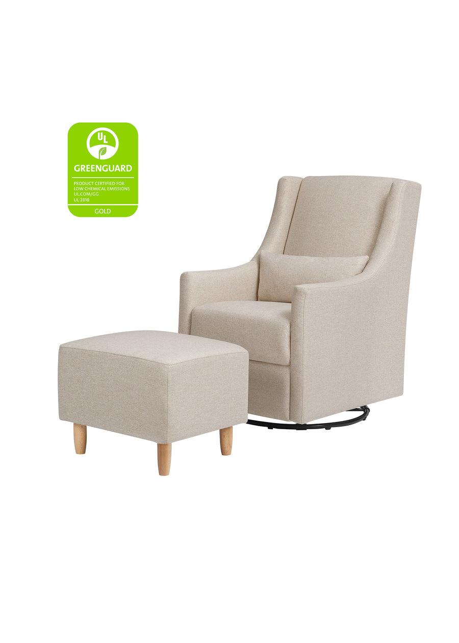 TOCO SWIVEL GLIDER AND OTTOMAN IN ECO-PERFORMANCE FABRIC