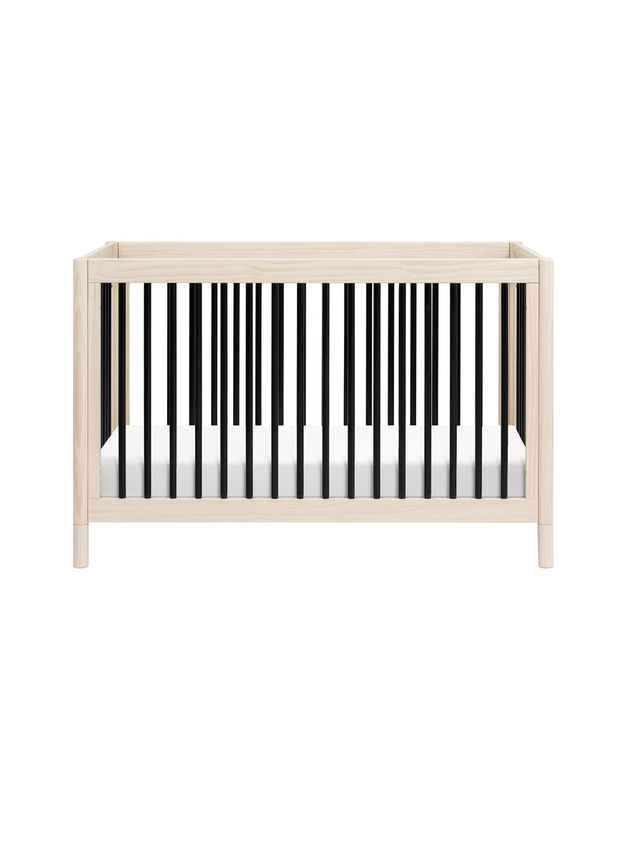 GELATO 4-IN-1 CONVERTIBLE CRIB WITH TODDLER BED CONVERSION KIT - WASHED NATURAL/BLACK