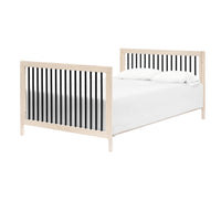 GELATO 4-IN-1 CONVERTIBLE CRIB WITH TODDLER BED CONVERSION KIT - WASHED NATURAL/BLACK