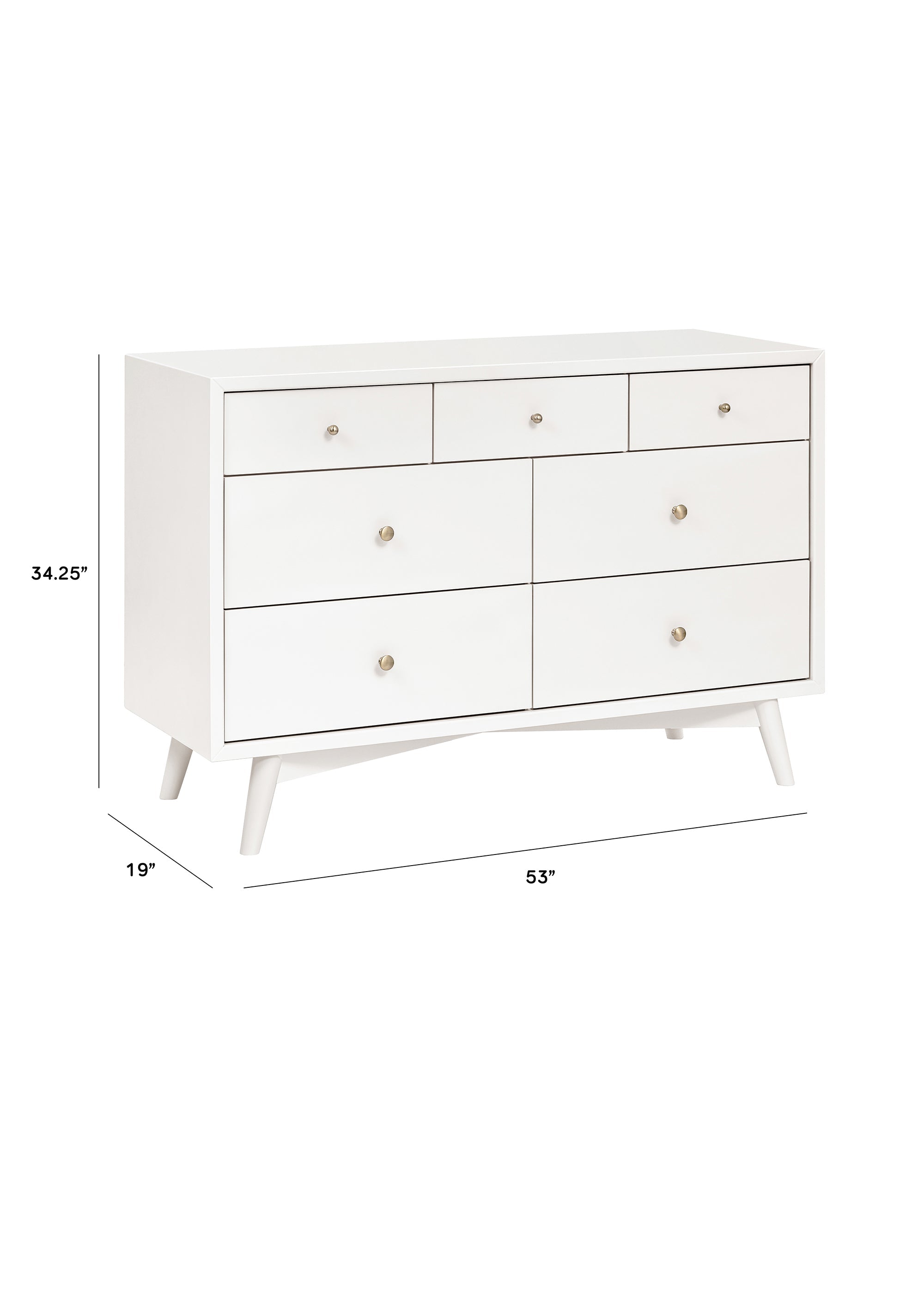 PALMA 7 DRAWER ASSEMBLED DOUBLE DRESSER