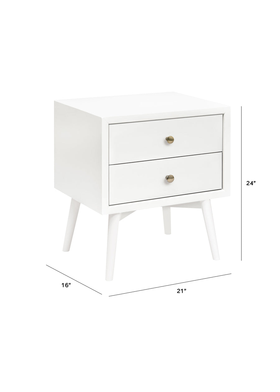 PALMA ASSEMBLED NIGHTSTAND WITH USB PORT - WARM WHITE