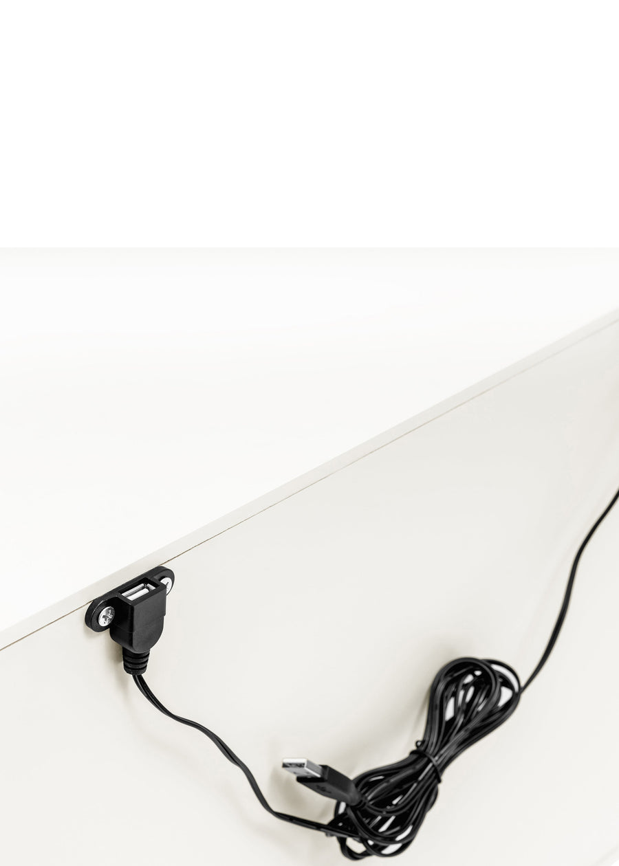 PALMA ASSEMBLED NIGHTSTAND WITH USB PORT - WARM WHITE