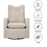 CALI PILLOWBACK SWIVEL GLIDER IN ECO PERFORMANCE FABRIC