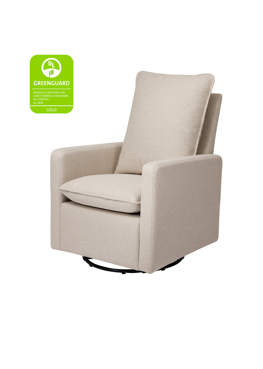 CALI PILLOWBACK SWIVEL GLIDER IN ECO PERFORMANCE FABRIC