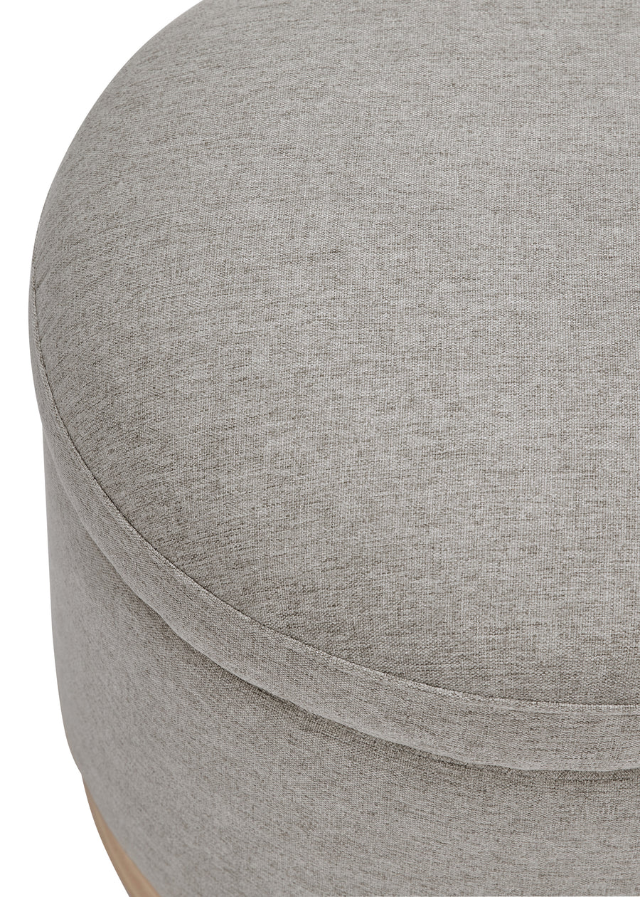 NAKA STORAGE OTTOMAN IN ECO-PERFORMANCE FABRIC - GREY ECO-WEAVE