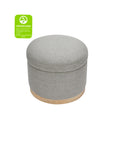 NAKA STORAGE OTTOMAN IN ECO PERFORMANCE FABRIC - GREY ECO-WEAVE