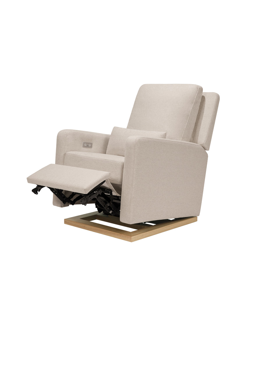 SIGI ELECTRONIC RECLINER & GLIDER IN ECO PERFORMANCE FABRIC WITH USB PORT - BEACH