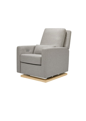 SIGI ELECTRONIC RECLINER & GLIDER IN ECO PERFORMANCE FABRIC WITH USB PORT - GREY