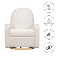 NAMI ELECTRONIC RECLINER AND SWIVEL GLIDER RECLINER WITH USB PORT - CREAM ECO PERFORMANCE FABRIC