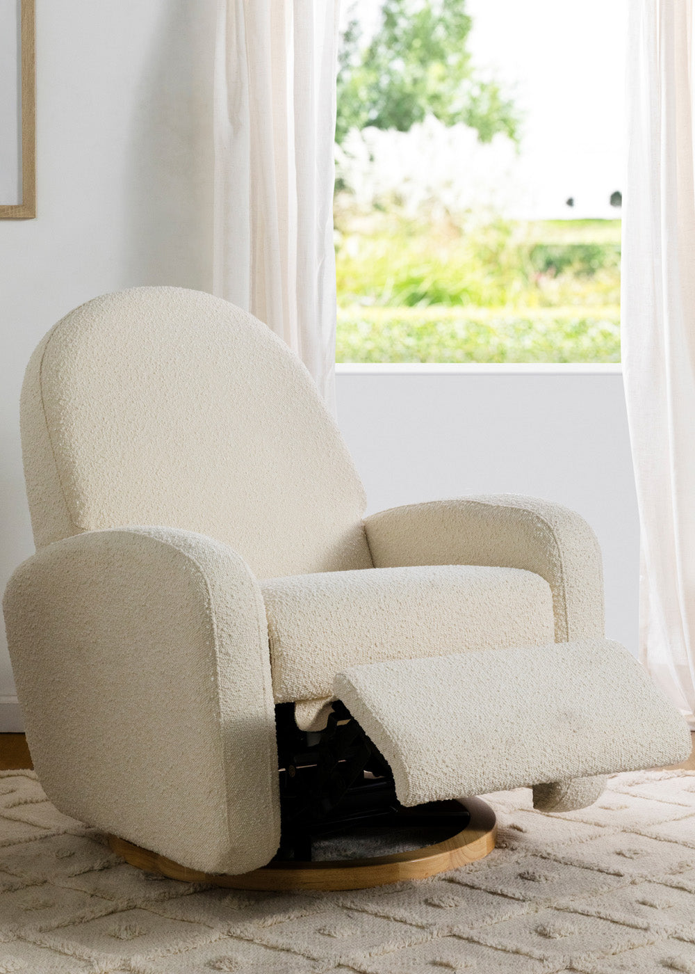 NAMI ELECTRONIC RECLINER AND SWIVEL GLIDER RECLINER WITH USB PORT - IVORY BOUCLE