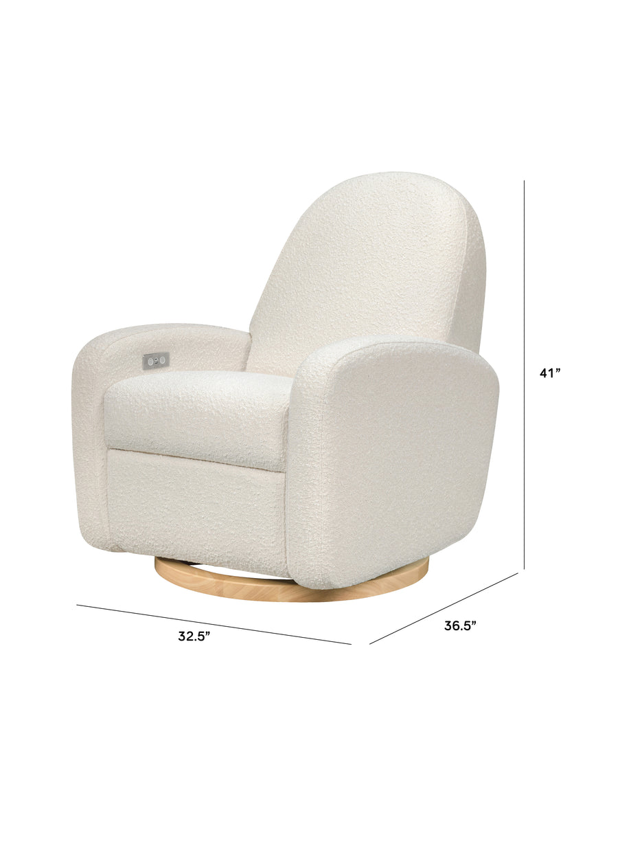NAMI ELECTRONIC RECLINER AND SWIVEL GLIDER RECLINER WITH USB PORT - IVORY BOUCLE