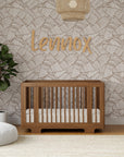 YUZU 8-IN-1 CONVERTIBLE CRIB WITH ALL AGES CONVERSION KITS - NATURAL WALNUT