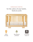 YUZU 8-IN-1 CONVERTIBLE CRIB WITH ALL AGES CONVERSION KITS - NATURAL