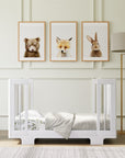 YUZU 8-IN-1 CONVERTIBLE CRIB WITH ALL AGES CONVERSION KITS - WHITE
