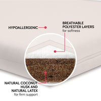 BABYLETTO COCO CORE CRIB MATTRESS WITH DRY WATERPROOF COVER - NATURALLY FIRM