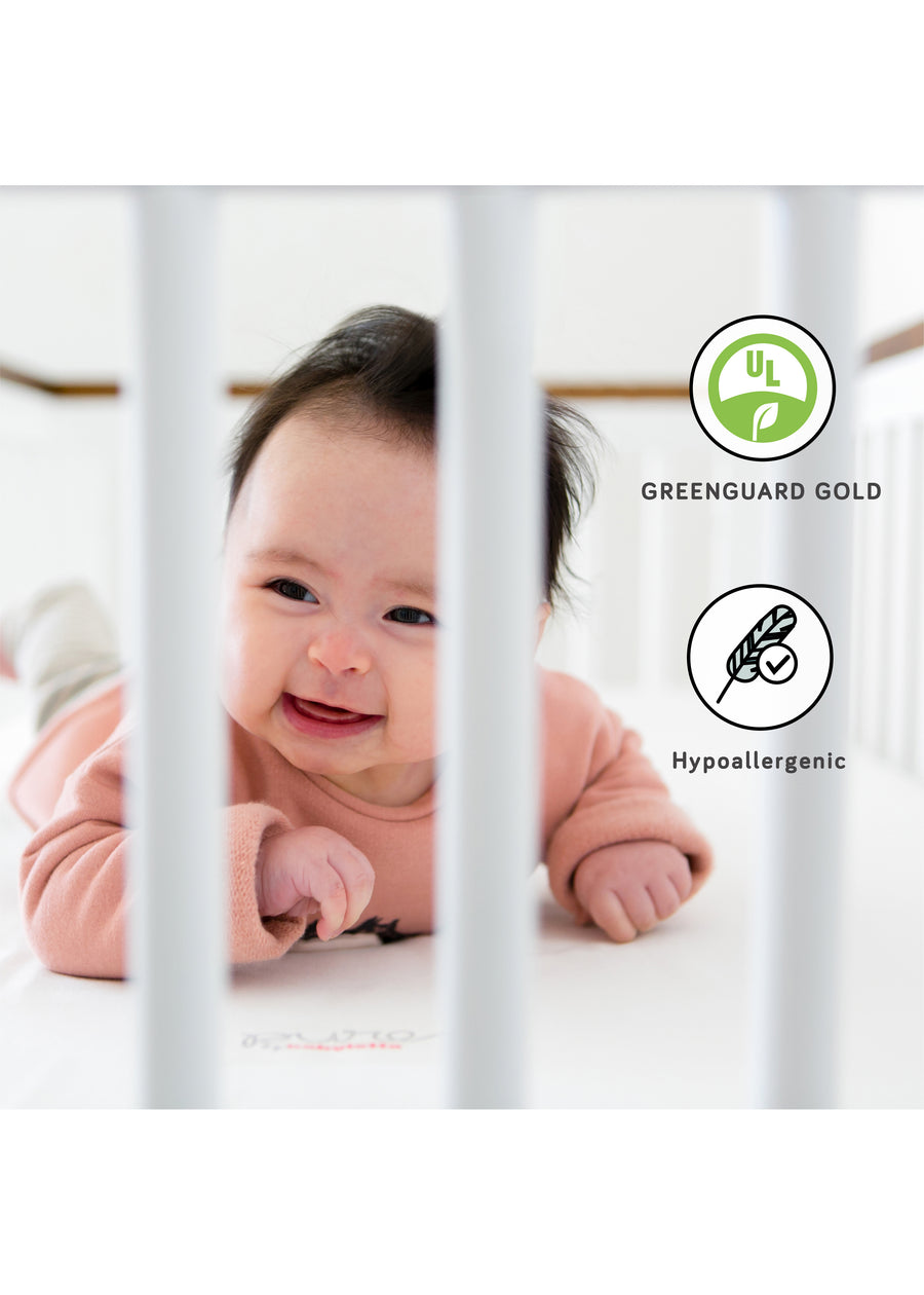 BABYLETTO PURE CORE MINI CRIB MATTRESS WITH HYBRID QUILTED WATERPROOF COVER