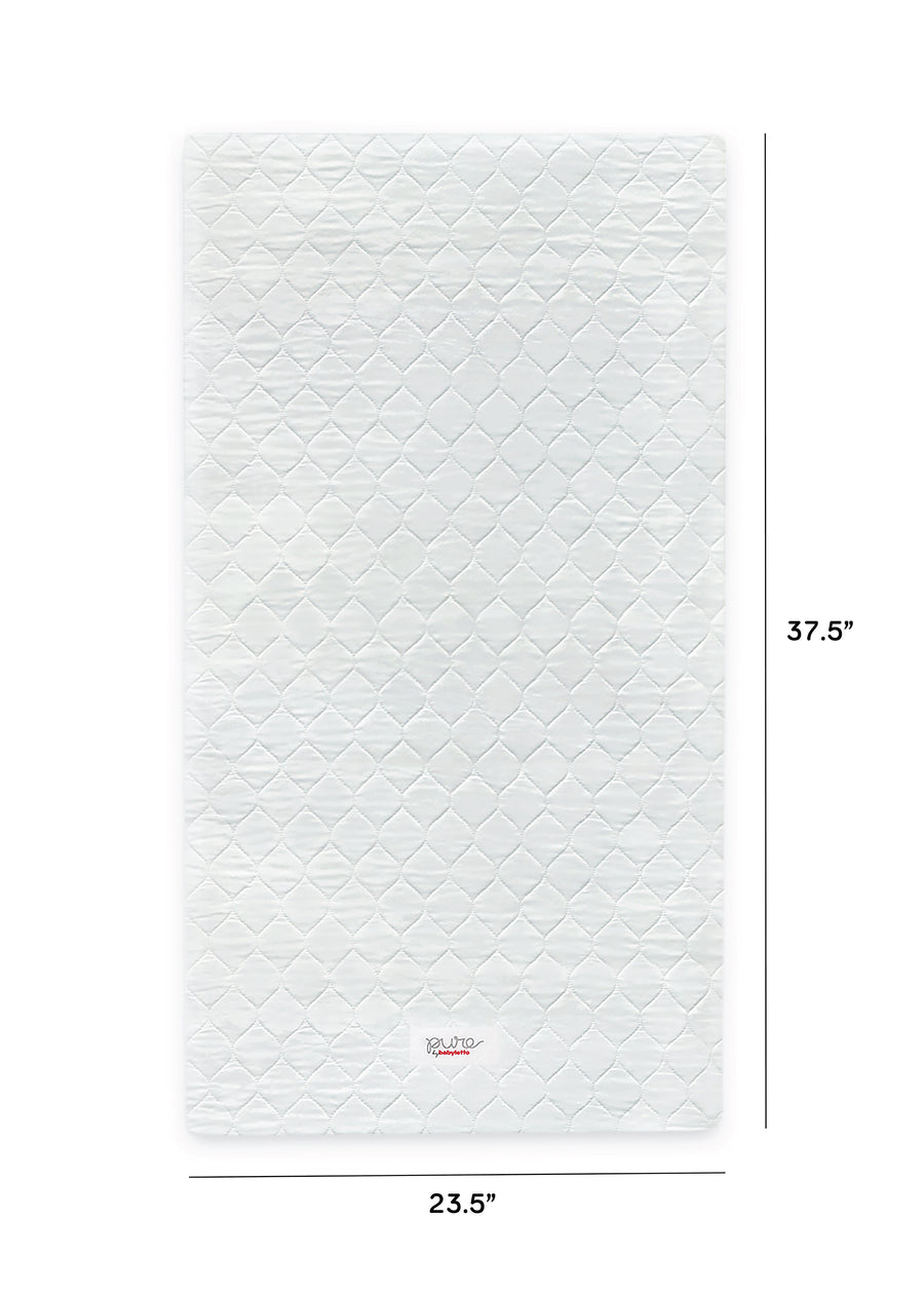 BABYLETTO PURE CORE MINI CRIB MATTRESS WITH HYBRID QUILTED WATERPROOF COVER