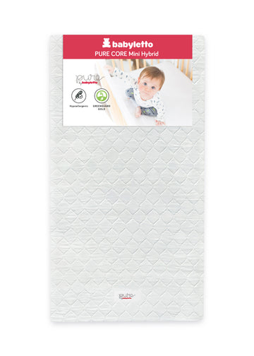 BABYLETTO PURE CORE MINI CRIB MATTRESS WITH HYBRID QUILTED WATERPROOF COVER