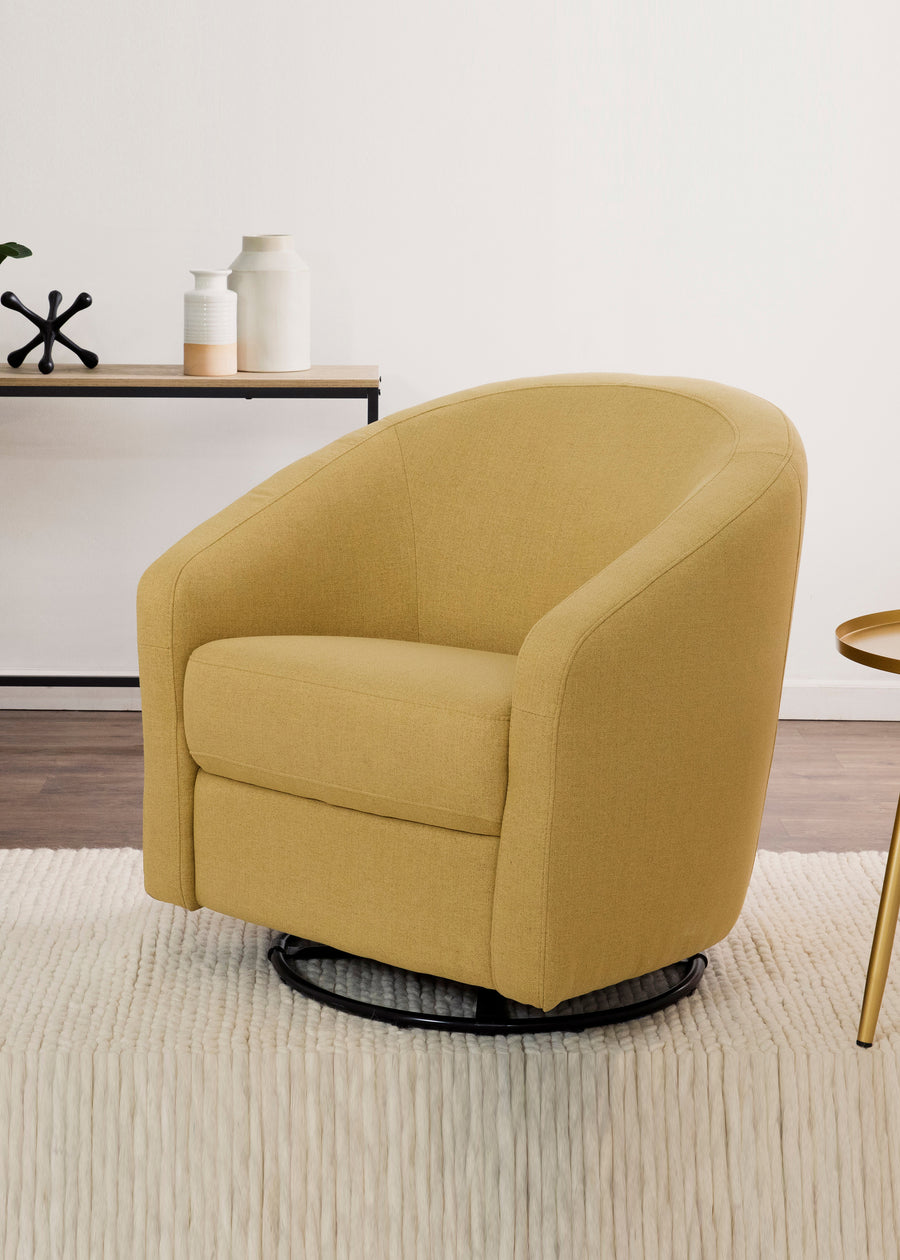 MADISON SWIVEL GLIDER IN ECO-PERFORMANCE FABRIC - DIJON TWILL