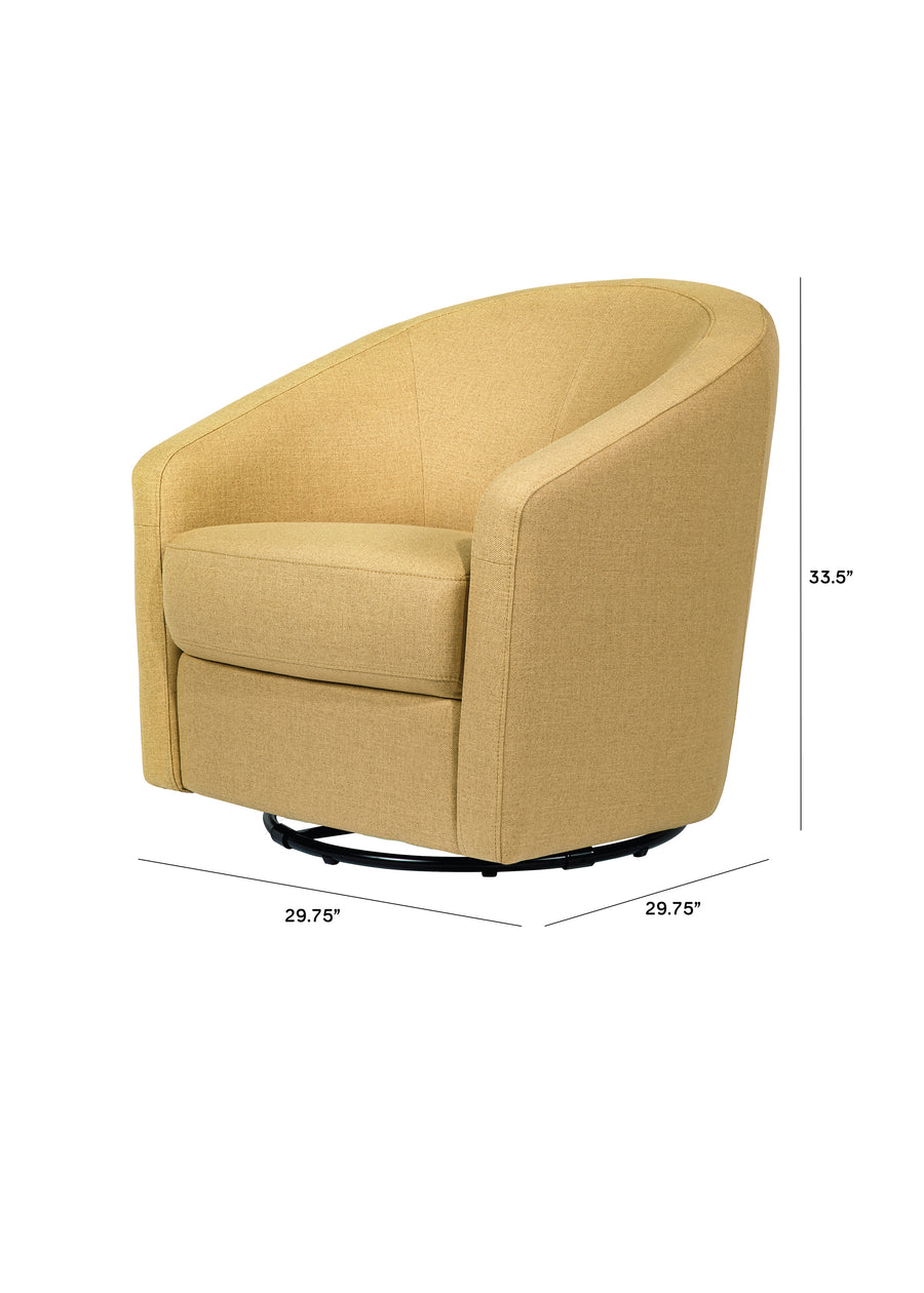 MADISON SWIVEL GLIDER IN ECO-PERFORMANCE FABRIC - DIJON TWILL