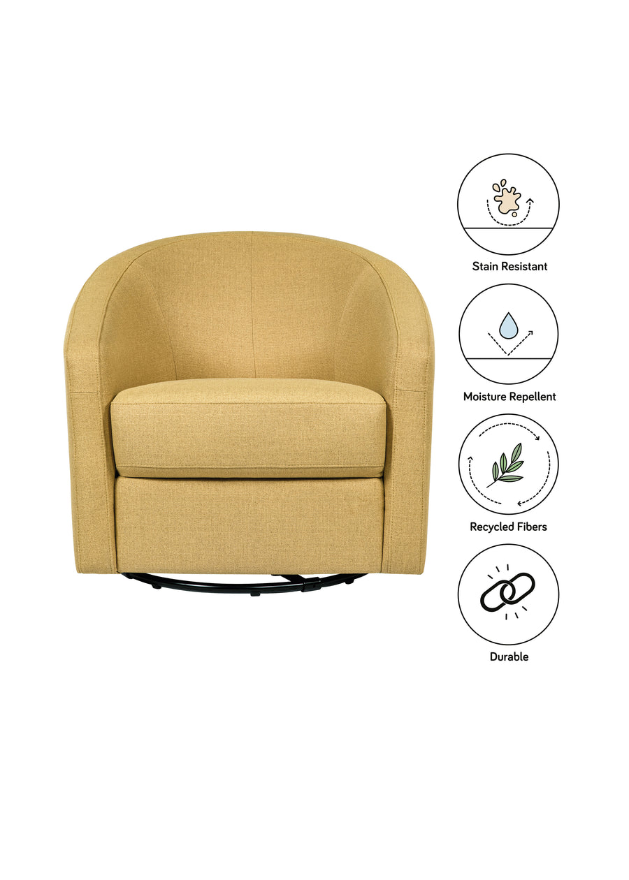 MADISON SWIVEL GLIDER IN ECO-PERFORMANCE FABRIC - DIJON TWILL