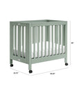 ORIGAMI MINI CRIB - LIGHT SAGE