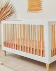 LOLLY 3-IN-1 CONVERTIBLE CRIB - WHITE/NATURAL