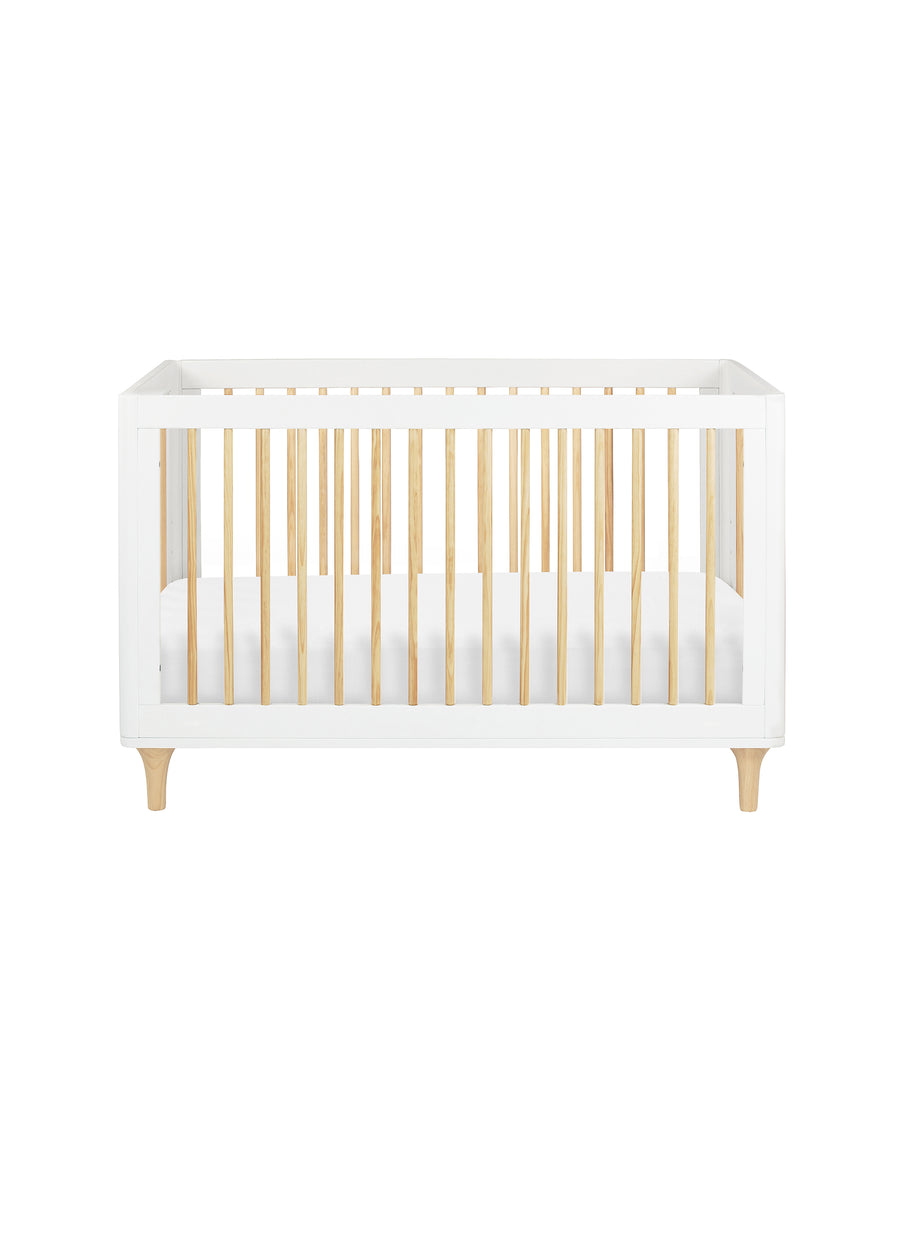 LOLLY 3-IN-1 CONVERTIBLE CRIB - WHITE/NATURAL