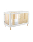 LOLLY 3-IN-1 CONVERTIBLE CRIB - WHITE/NATURAL