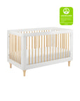 LOLLY 3-IN-1 CONVERTIBLE CRIB - WHITE/NATURAL