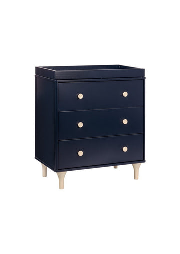 LOLLY 3-DRAWER CHANGER DRESSER - NAVY/ WASHED NATURAL