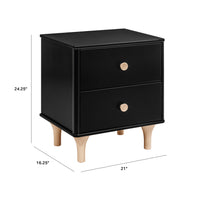 LOLLY NIGHTSTAND WITH USB PORT - BLACK/WASHED NATURAL