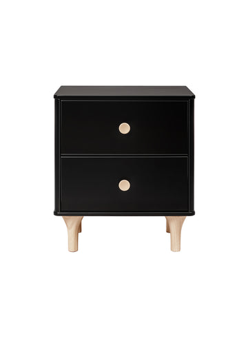 LOLLY NIGHTSTAND WITH USB PORT - BLACK/WASHED NATURAL