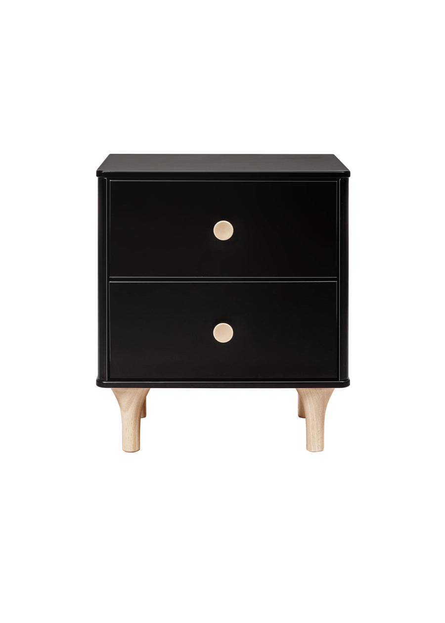 LOLLY NIGHTSTAND WITH USB PORT - BLACK/WASHED NATURAL
