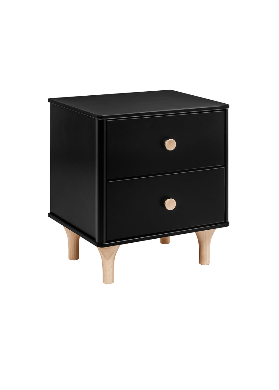 LOLLY NIGHTSTAND WITH USB PORT - BLACK/WASHED NATURAL