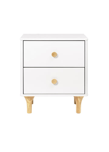 LOLLY NIGHTSTAND WITH USB PORT - WHITE/WASHED NATURAL