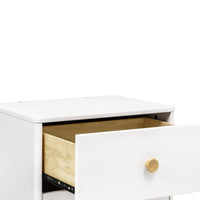 LOLLY NIGHTSTAND WITH USB PORT - WHITE/WASHED NATURAL