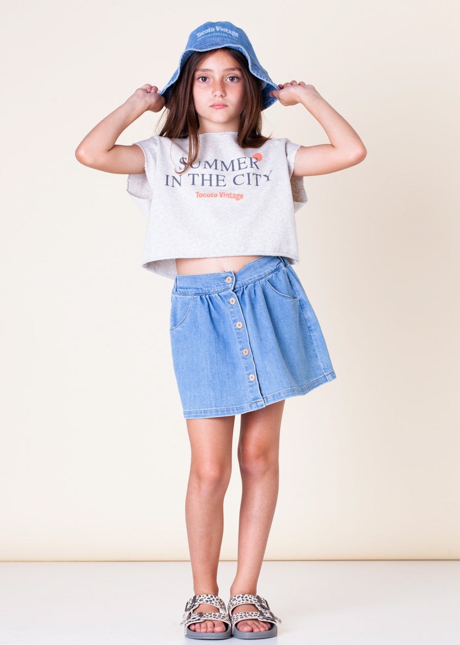 SUMMER IN THE CITY CUT-OFF SWEATSHIRT