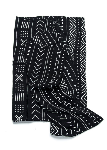 BLACK MUDCLOTH SWADDLE