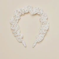GATHERED HEADBAND - EMBOIDERED FLORAL