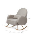 COMPASS ROCKER IN ECO PERFORMANCE FABRIC - GREY ECO WEAVE