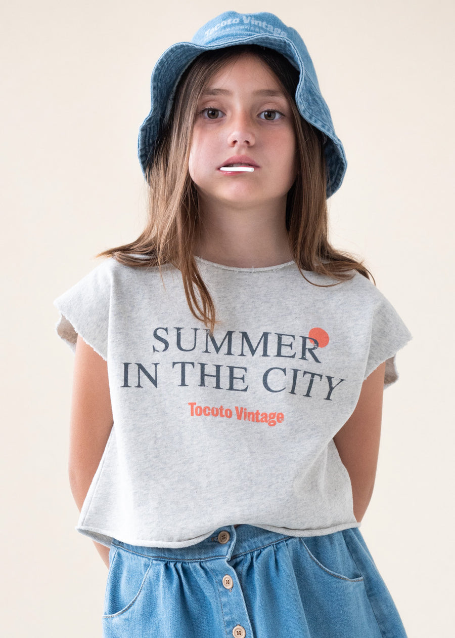 SUMMER IN THE CITY CUT-OFF SWEATSHIRT