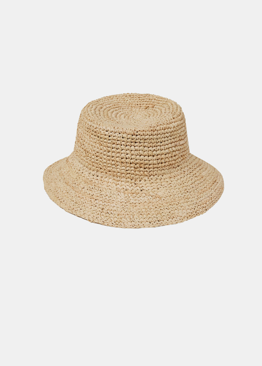 STRAW BUCKET HAT