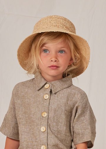STRAW BUCKET HAT