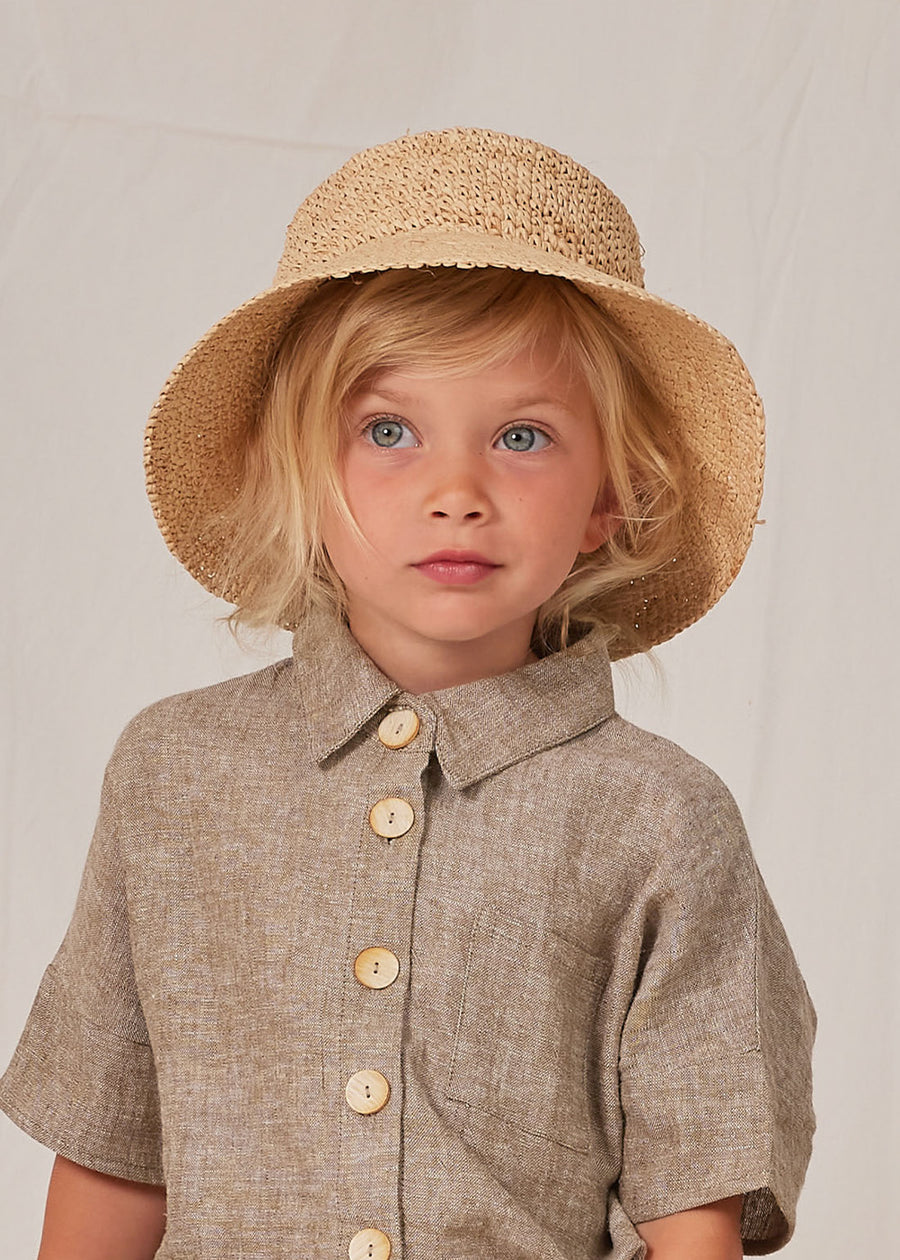 STRAW BUCKET HAT