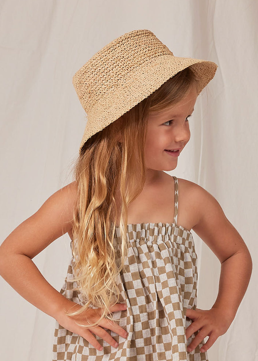 STRAW BUCKET HAT