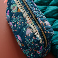 SONIA QUILTED POUCH - BLUE