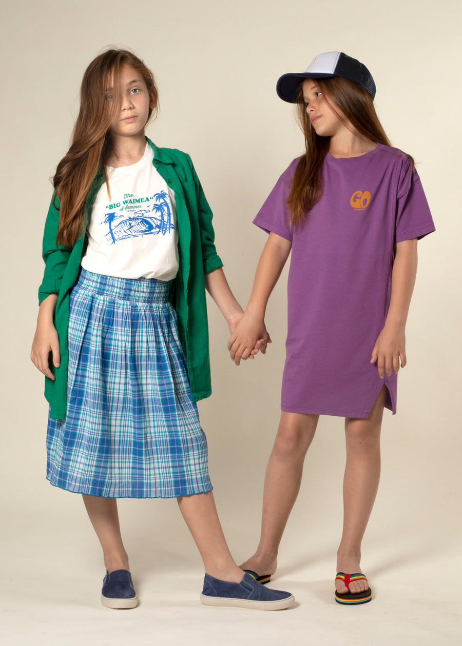 BARKLEY JUSTGOSKATE T-SHIRT DRESS - IRIS