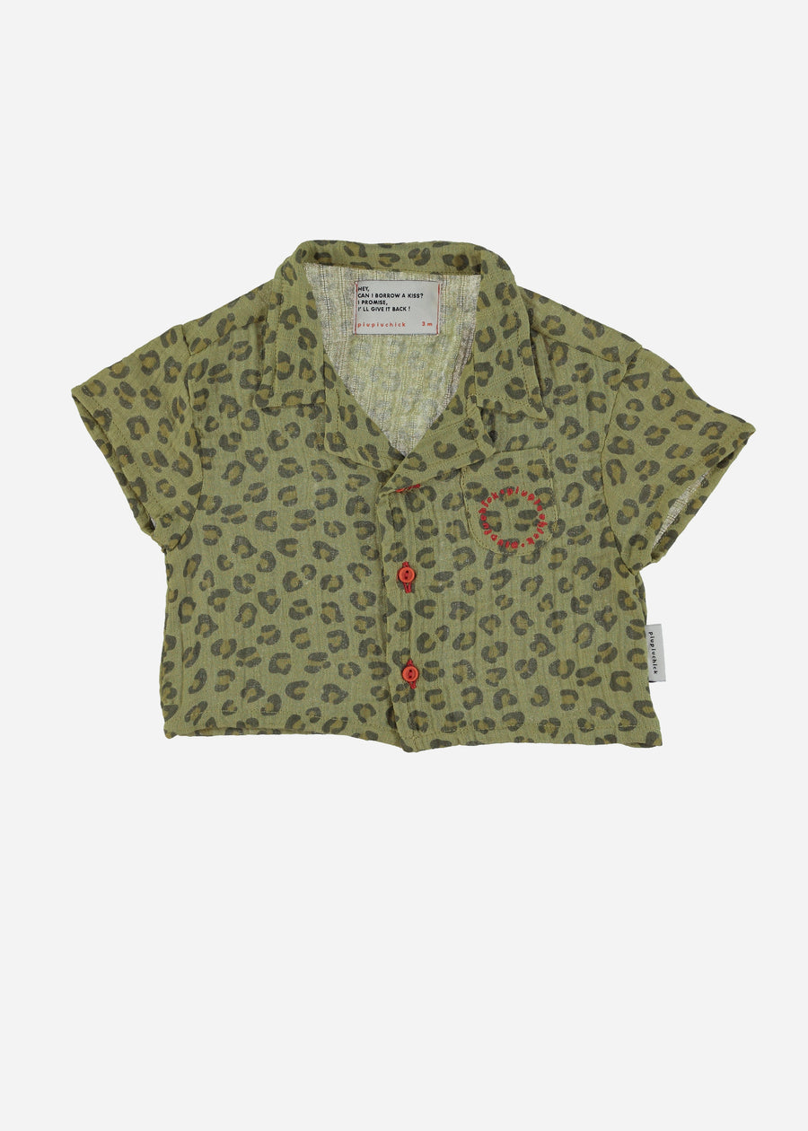 ANIMAL PRINT GAUZE SHIRT