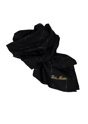 SISSI SCARF - BLACK LUREX CHECK